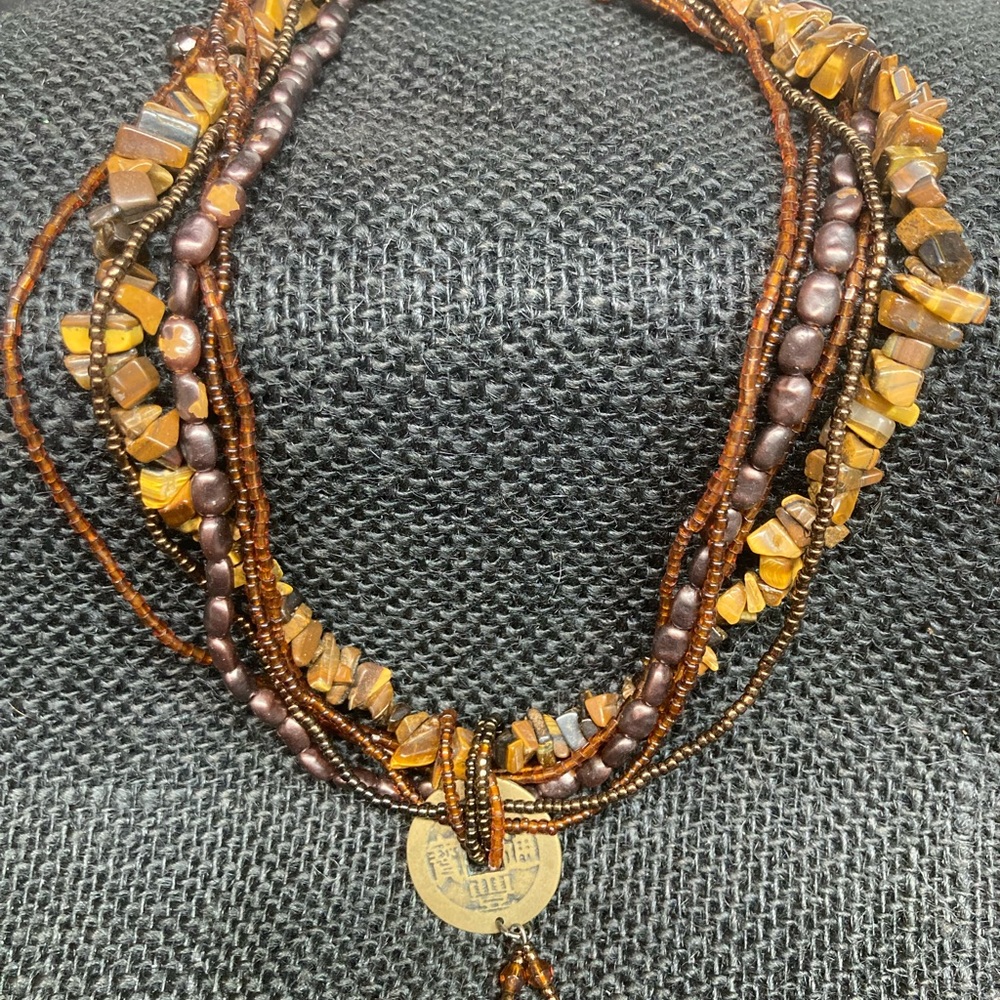 Vintage Multi Strand Choke Neclkace
